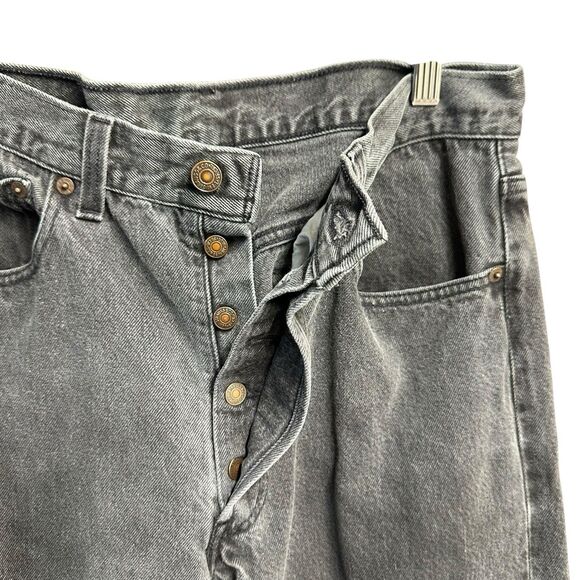 Levi’s 501 XX Jeans Mens Black Denim Jeans 33x32 USA Vintage 1994 Button Fly - Picture 5 of 16